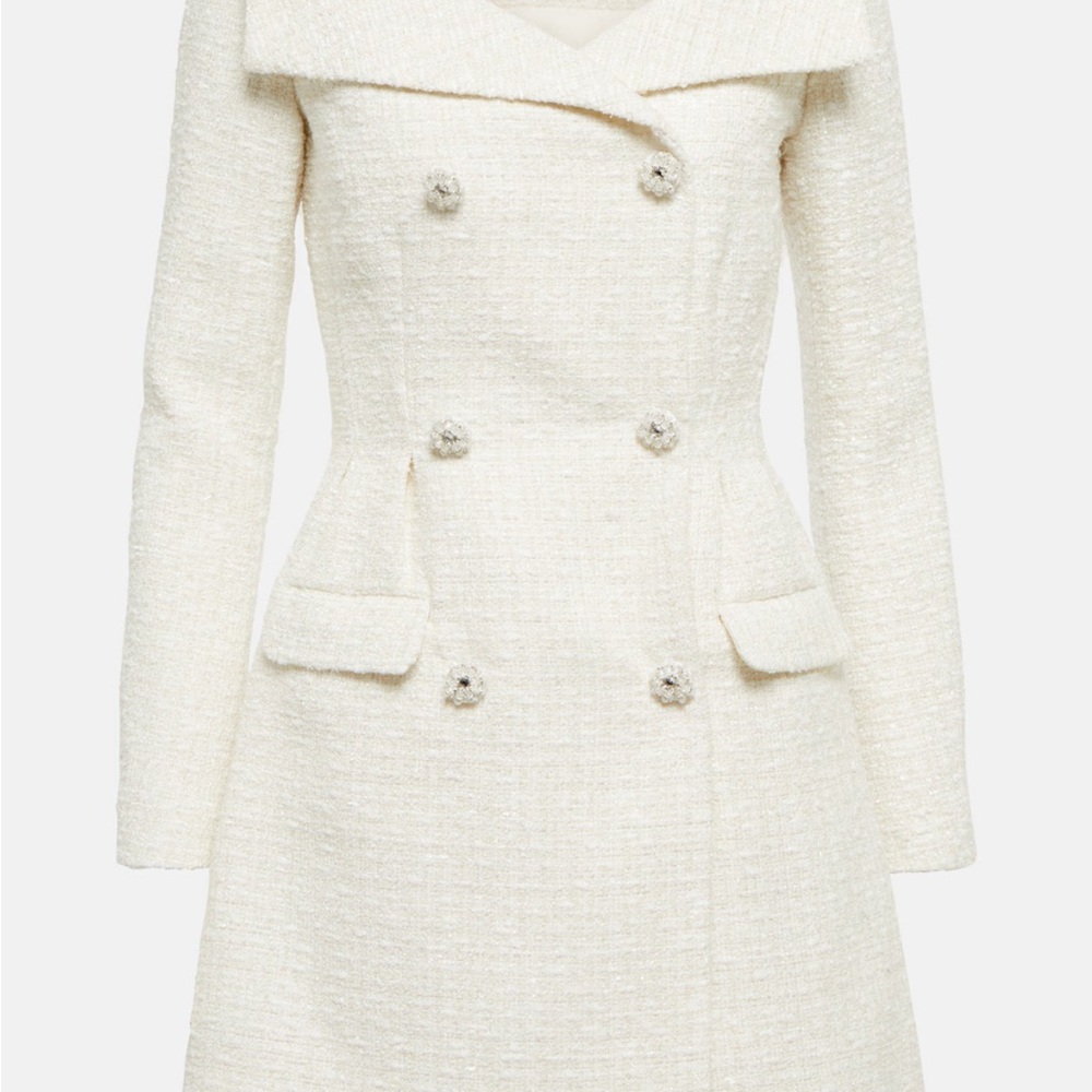 Elegant Cream Double-Breasted Coat